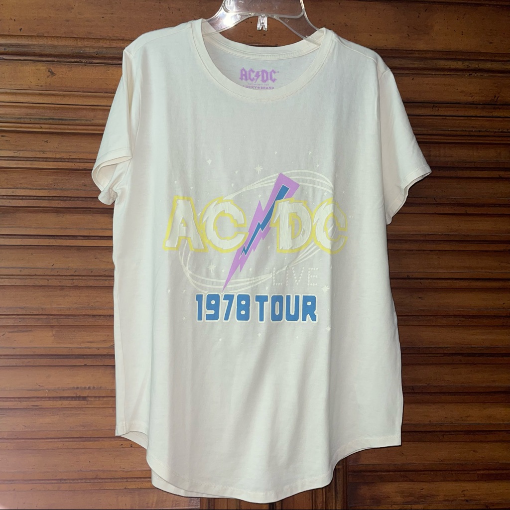 New Lucky Brand AcDc Live 1978 Tour Graphic Tee